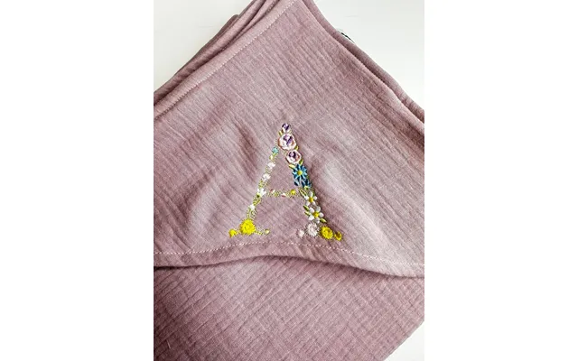 Håndklæde Med Broderi - Kanin Bogstav Old Rosa