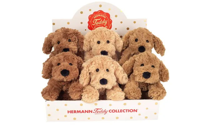 Slingrehund 3-farvet Sorteret 20 Cm -plyslegetøj -stofdyr Teddy Hermann
