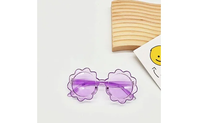 Stilfulde Dejlige Blomsterramme Uv-resistente Solbriller Gennemsigtig Violet Kiddiekickz
