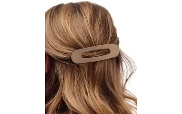 Store Ovale Fladtliggende Hårkloklip 40h916 Brown