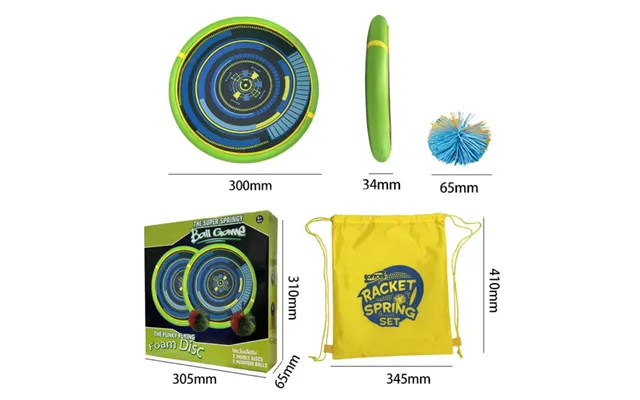 Softoys Racket Spring Set - Grøn