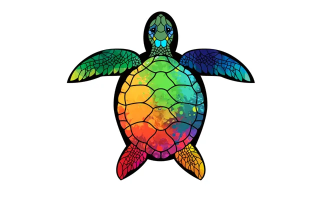 Wikz Skildpadde Drage - Regnbue