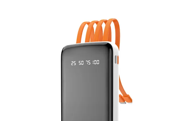 Dudao K6pro Powerbank 10000mah 10watt 4xcables Hvid