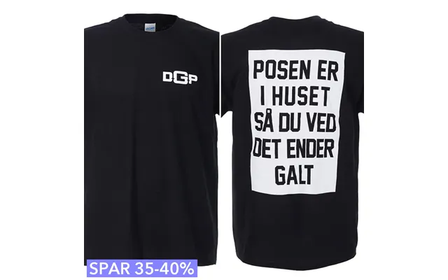 Den Gale Pose - Sort T-shirt