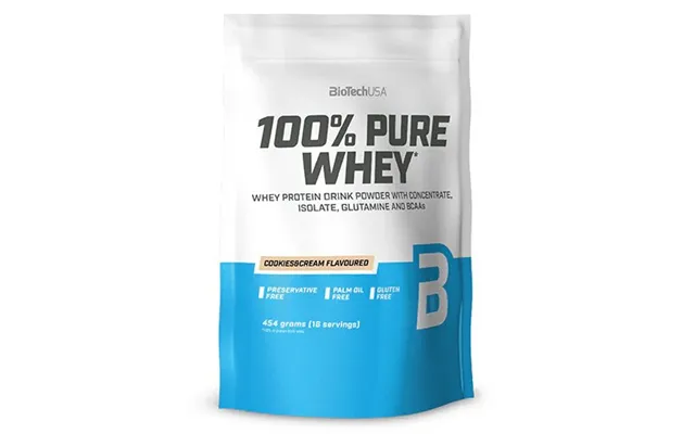 100% Pure Whey Protein Pulver Cookies & Cream - 454 Gram