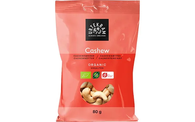 Cashewnødder Hele Øko. - 80 Gram
