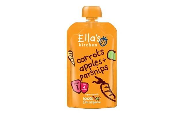 Ellas Kitchen Gulerod Æble Pastinak Øko 4 Mdr. 120 Gram