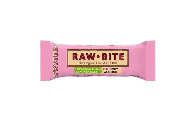 Rawbite Protein Crunchy Almond Økologisk - 45 Gram