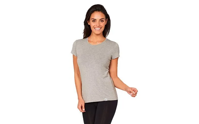 T-shirt Dame Lys Grå Str. S Rund Hals