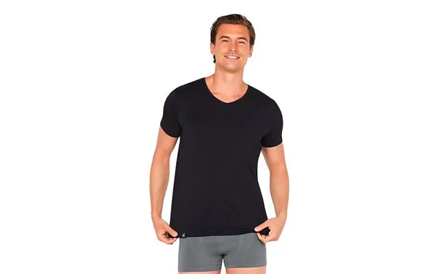 T-shirt Herrer V-hals Sort Str. S