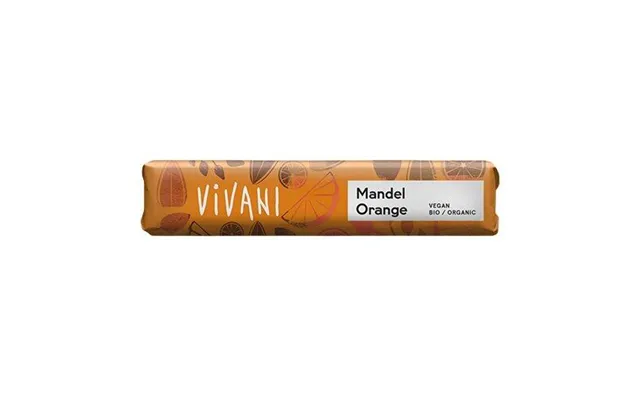 Vivani Mandel Orange Bar Økologisk - 35 Gram