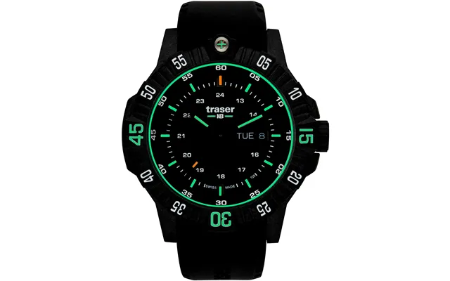 Traser 110723 Herreur P99 Q Tactical Sort Dykkerur Med Rem