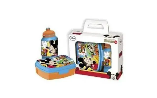 Disney Mickey Mouse Madkassesæt - Madkasse Og Drikkedunk Til Børn