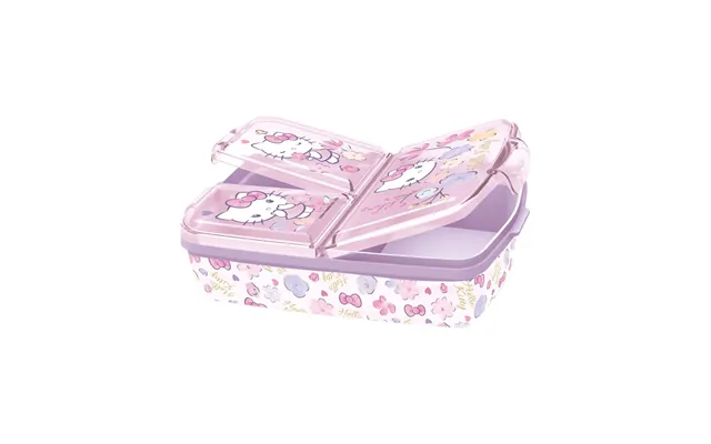 Hello Kitty Madkasse - Børnemadpakke Med 3 Rum