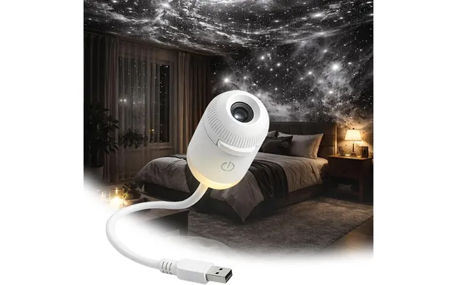 2-i-1 Galaxy-projektor Og Natlampe - Usb006
