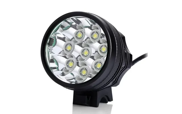 8000 Lumen Mtb Cykellygtesæt Med 2 Stk. Platin Batterier På 10