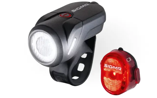 Aura 35 Og Nugget Ii Cykellygtesæt Sigma - Easylight.dk