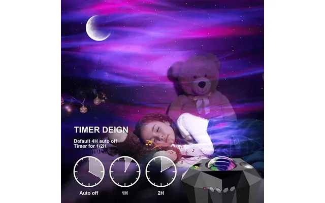 Fantasy Aurora 2 Stjernehimmel Lampe Med Højtaler Styres Via Bluetooth - Easylight
