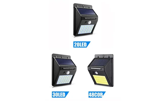 Led Solcelle Lampe Med 48 Led - Væglampe