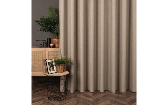 Cyrus - Lysdæmpende Wavegardin, Mørk Beige