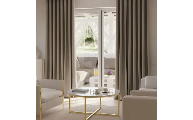 Nova - Wave Mørklægningsgardin, Varm Beige