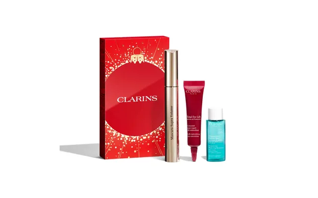 Clarins Øjen Gavesæt Supra Volume Mascara - Total Eye Lift ,instant Eye Make-up Remover