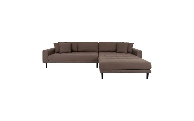 Lido Sofa - Loungesofa Højrevendt Med 4 Puder Brun