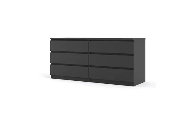 Nada Kommode 6 Skuffer Sort Mat