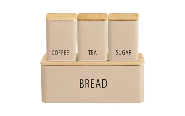 Tuva Brødkasse Sæt Med 4 Beige