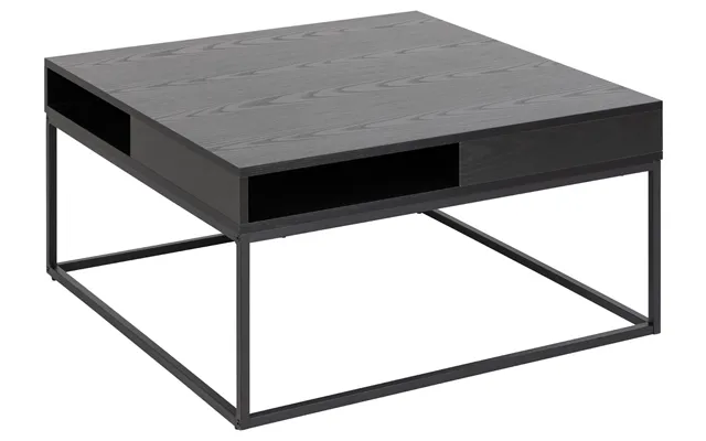 Willford Sofabord 80 X 80 Cm Med Åbent Rum Sort