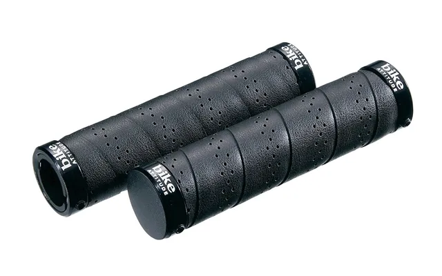 Bike Attitude Visegrip Cykelhåndtag I Sort Læderlook 129 Mm