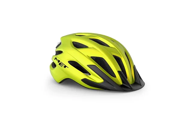 Met Crossover Mips Cykelhjelm Limegul Metallic Mat - Xl 60 64 Cm