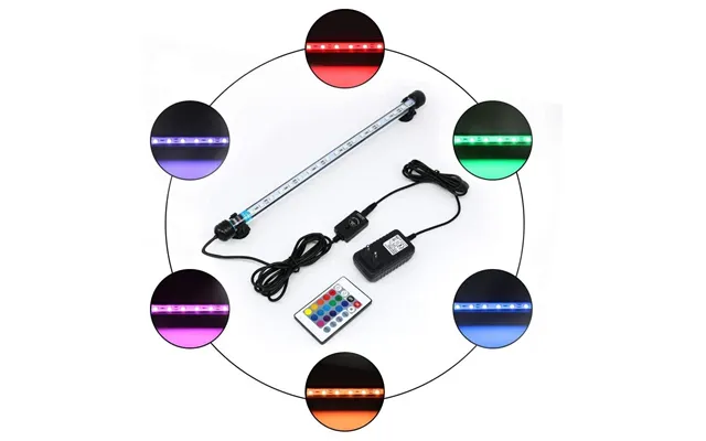 140 Cm Rgb Akvarie Armatur - 15w Led M. Sugekopper, Ip67