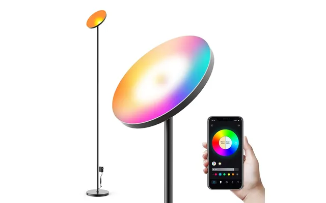 175 Cm Smart Rgbic Cct Gulvlampe Med Wifi Og Bluetooth - 24w, Ra80