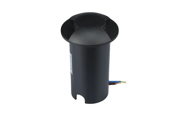 1w Led Nedgravningsspot Lys 12v 6500k Sort, Ip67 - Velegnet Til Udendørs Belysning Og Haver