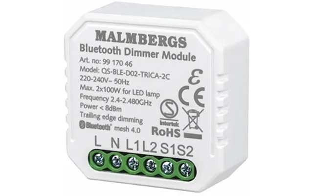 Bluetooth Smart Dåse Dæmper 2-kanal Kroneafbryder 2x100w Led