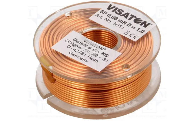 Delefilterspole Luft - 0,68mh, 0,45ohm, Ø48x18mm