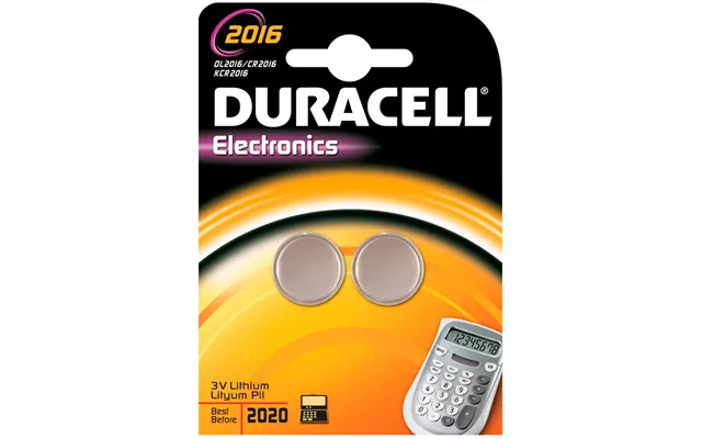 Duracell Batteri 3v - Dl2016 Cr2016 2 Stk.