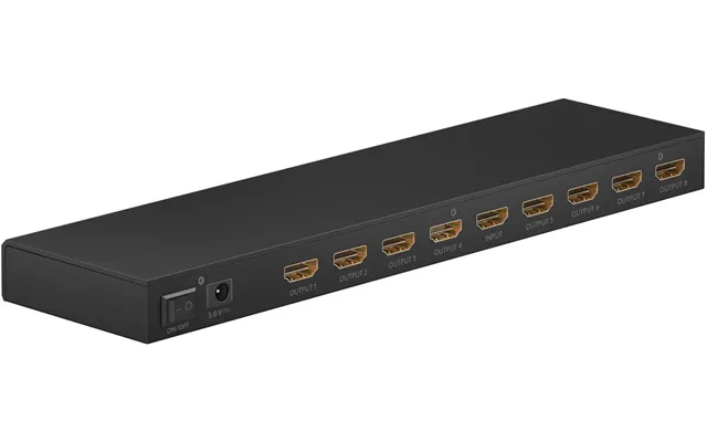 Hdmi 1.4 Splitter - 1 Ind Til 8 Ud, Sort 4k Hdtv
