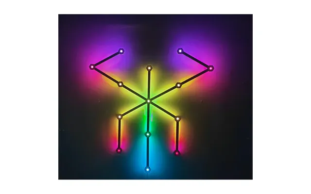 Hexa-light Rgbic Sæt - 9 Lysskinner, Vægmonterede, Bluetooth App, Usb, 8w, 5v