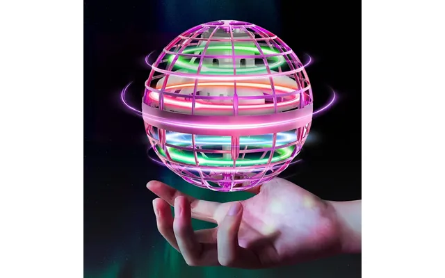 Hover Orb Flyvende Bold Med Rgb Lys - Ø8,5 Cm, Lilla, Perfekt Til Børn Og Barnlige Sjæle