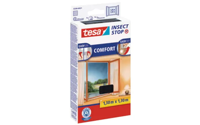 Insektnet Comfort Vinduer 1,3mx1,3m Sort