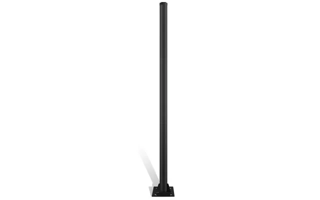 Justerbar Lygtepæl 3 Meter, Ø60mm, Sort - Justerbar Højde