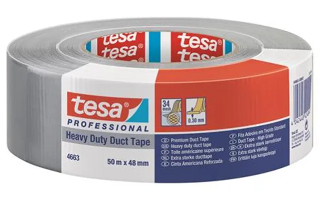 Lærredstape Grå 4663 Stærk 50mx48mm