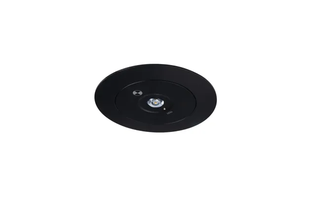 Led Nødbelysning Til Loft, 3w - 3 Timers Batteri, Philips Led, Sort