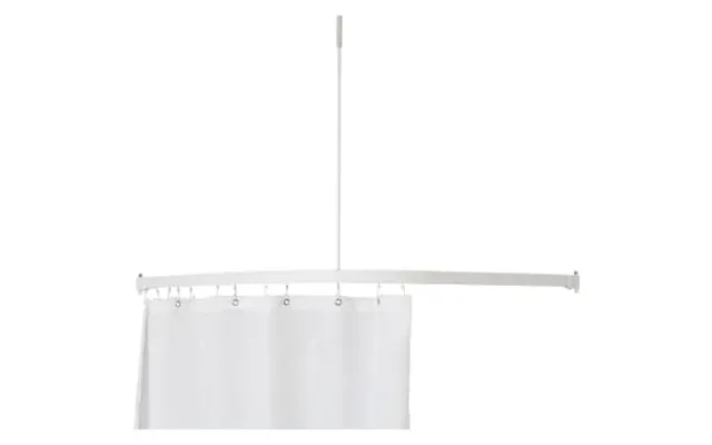 Profil5001 15x30mm Badeforhængstang 90x90cm Hvid M.loftstøtte Mm