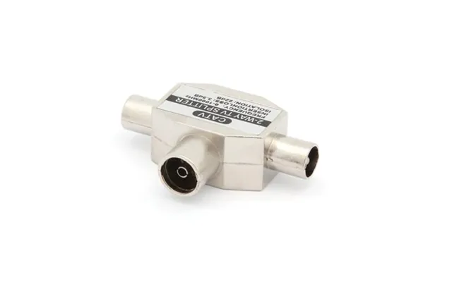 Radio Tv Splitter - Coax Hun Til 2 X Coax Han, Metal