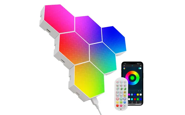 Rgbic Hexagon Væglys 10 Stk. Sæt Med 10w Effekt Og 5v Input - Luksuriøs Belysning Til Ethvert Rum