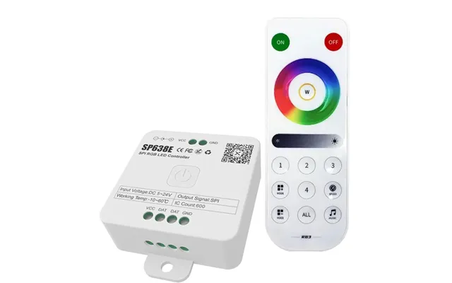 Rgbic Kontroller Med Fjernbetjening - Rf Trådløs, Slim Fjernbetjening, Til Ip65 Og Ip68 Rgbic
