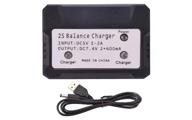 S2 Balance Lader Til 2 X 7,4v Lipol Batterier - 2 X 600ma